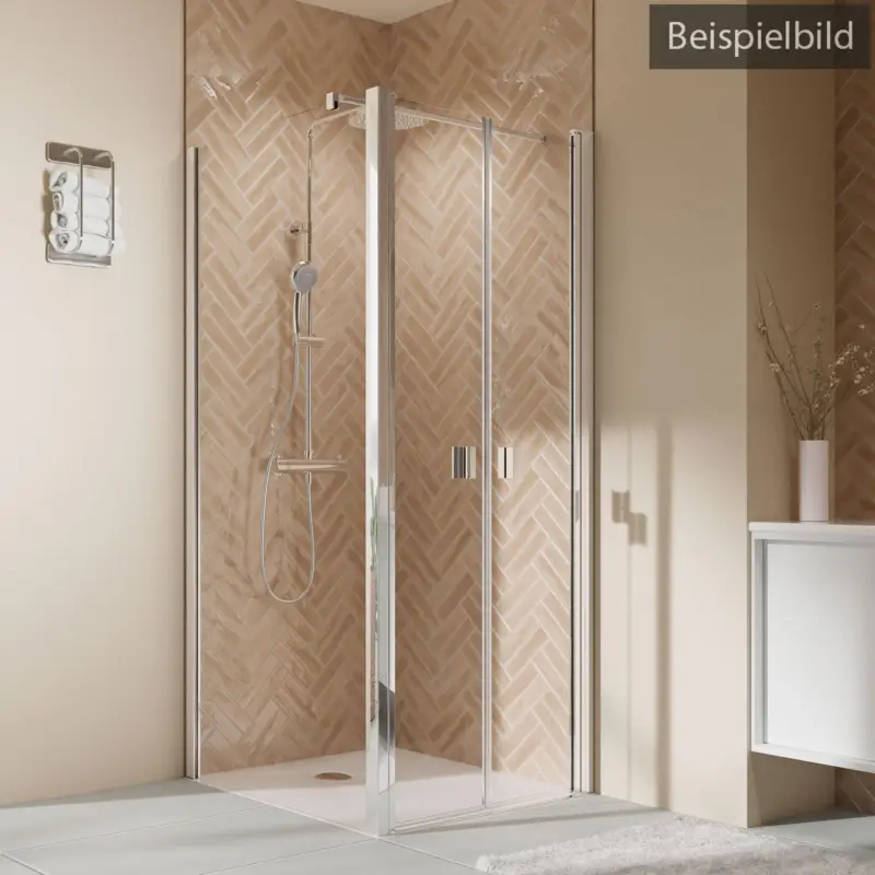 Sale Breuer Elana 2.0 eckig Pendeltür für Seitenwand Satiniert 80 cm - Alu Chromeffekt