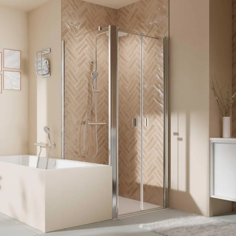 Direkt Vom Hersteller Breuer Elana 2.0 eckig Badewannenseitenwand für Pendeltür (auf Wanne) Wandanschlag links Klarglas hell 75 cm - Alu Chromeffekt
