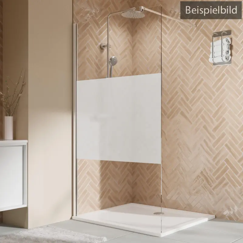 Breuer Elana 2.0 eckig Walk-In Duschwand alleinstehend Intima 90 cm - Alu Silber matt Neu