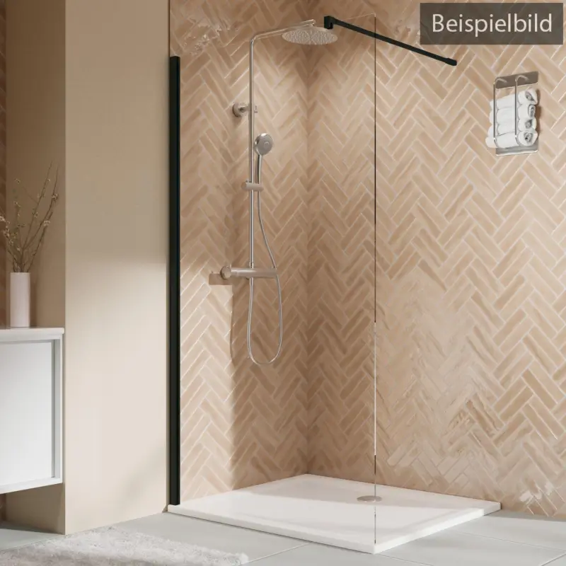 Breuer Elana 2.0 eckig Black Edition Walk-In Duschwand alleinstehend Mastercarre 90 cm - Schwarz matt Angebot