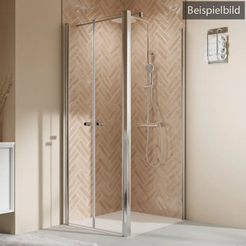 Breuer Elana 2.0 rund Seitenwand für Pendeltür Wandanschlag rechts Mastercarre 120 cm - Alu Chromeffekt Begrenztes Angebot