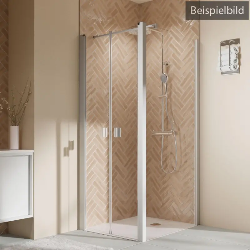 Breuer Elana 2.0 eckig Seitenwand für Pendeltür Wandanschlag rechts Intima 80 cm - Weiß matt Sichere Zahlung