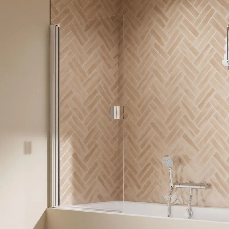 Must-Have Breuer Elana 2.0 eckig Drehtür für Badewanne Klarglas hell 75 cm - Alu Chromeffekt