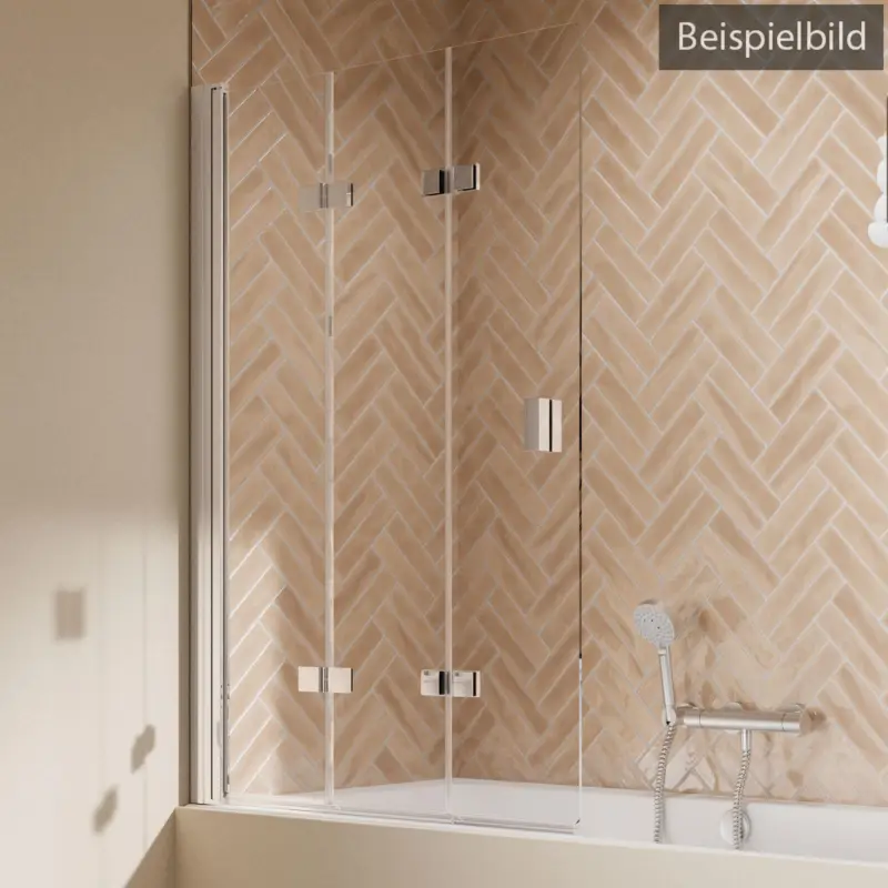 Preis Gesenkt Breuer Elana 2.0 eckig Drehfalttür für Badewanne 3-teilig Türanschlag links Bella C 120 cm - Alu Chromeffekt