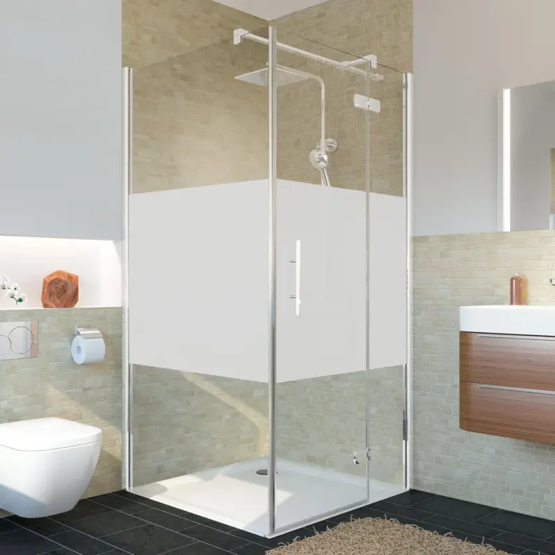 Breuer Avanta Seitenwand für Drehtür mit Festteil Intima 75 cm - Alu Chromeffekt Sofort Bestellen