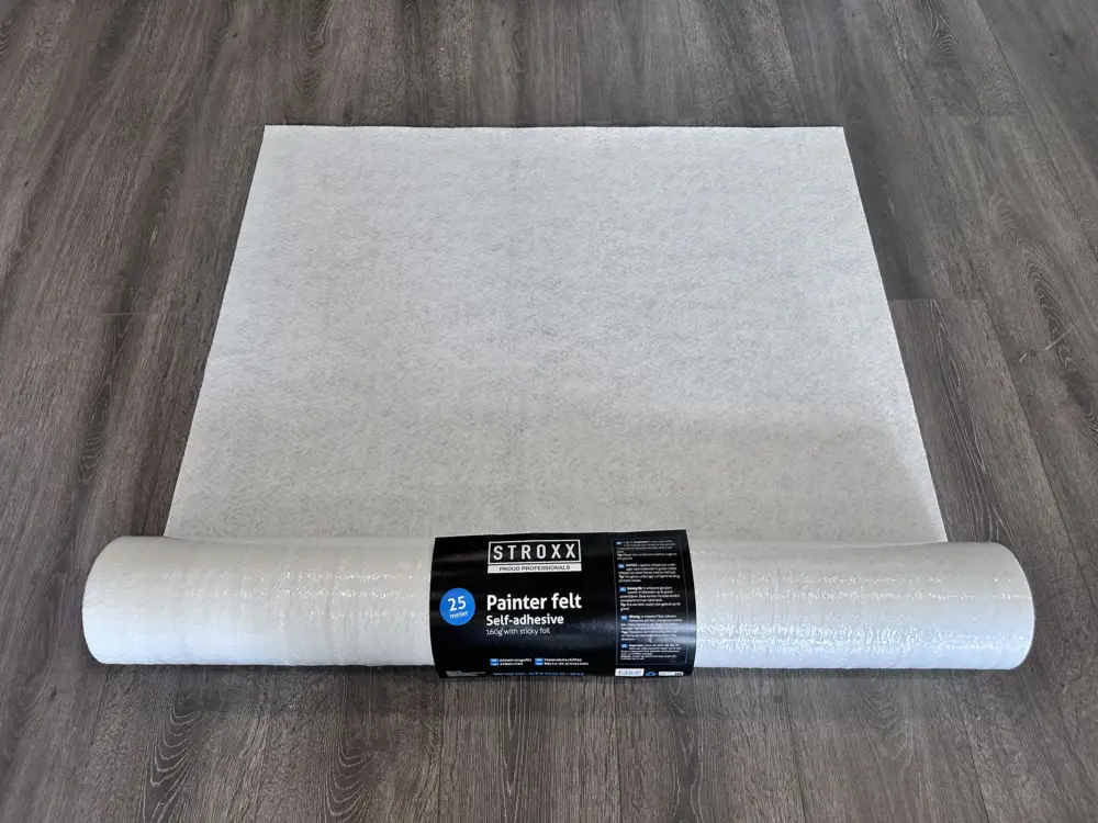Top-Angebot Stroxx Abdeckvlies selbstklebend, 25 m x 1 m, weiß, für Böden & Treppen