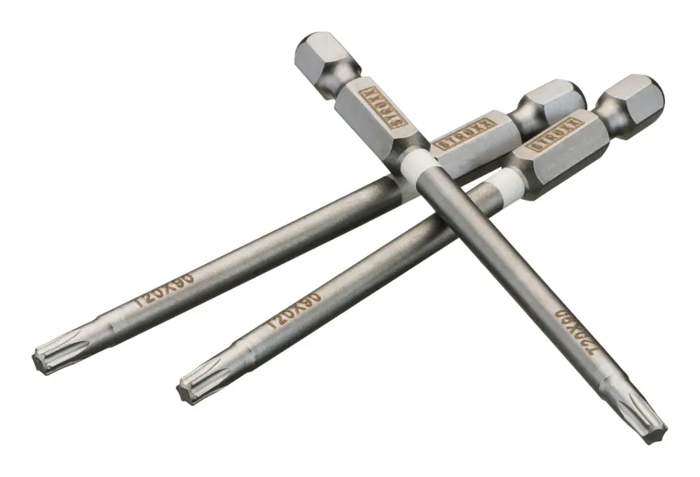 Neu Stroxx Bits, 90 mm 1/4", mit Farbring weiß, Torx, TX 20, 3-teilig