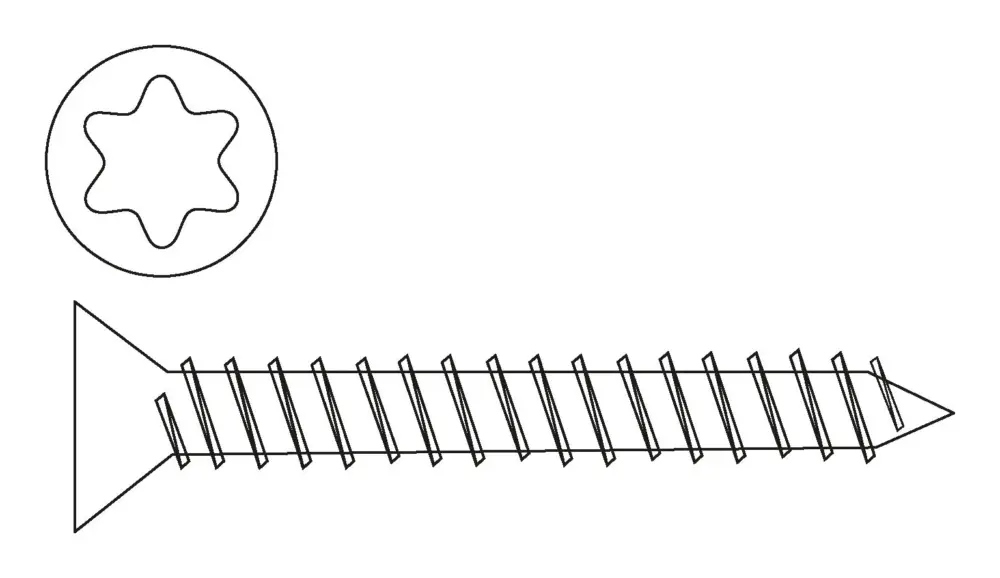 Schneller Versand Stroxx Montageschraube Senkkopf TX 30, Doppelganggewinde, 7,5 x 182 mm, für Holz, Metall & Beton (Verpackungseinheit 100 Stück)