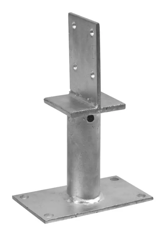 Billig Stroxx Pfostenträger T-Form, Höhe 150 mm, zum Aufdübeln, feuerverzinkt