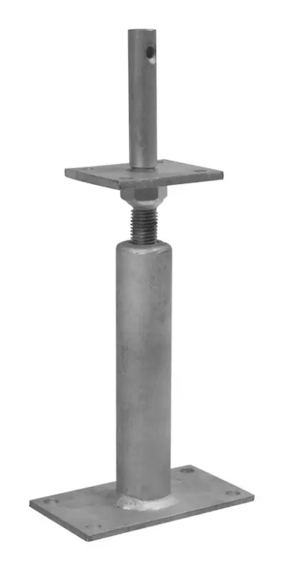 Stroxx Pfostenträger Typ I, höhenverstellbar zum Aufdübeln, 130 x Ø 24 mm, feuerverzinkt Nur Heute