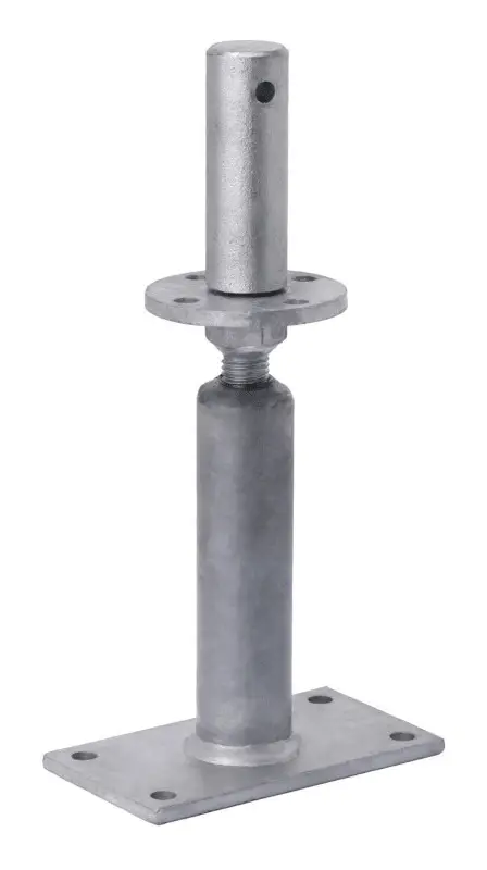 Stroxx Pfostenträger Typ I, höhenverstellbar zum Aufdübeln, 230 x Ø 40 mm, feuerverzinkt Sonderaktion