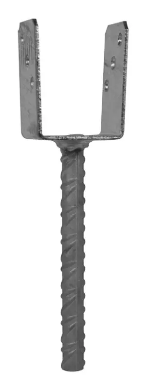 Expressversand Stroxx Pfostenträger U-Form mit Riffeldolle 250 mm, für Pfosten 140 mm, feuerverzinkt
