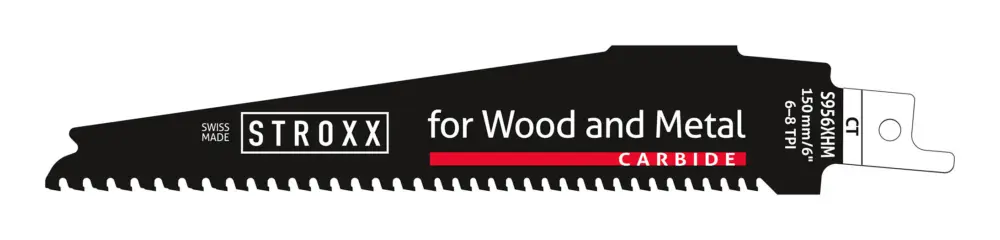 Highlight Stroxx Säbelsägeblatt S956 XHM, Carbide, für Metall & Holz 5-100 mm, 150 mm Länge, 3 Stück