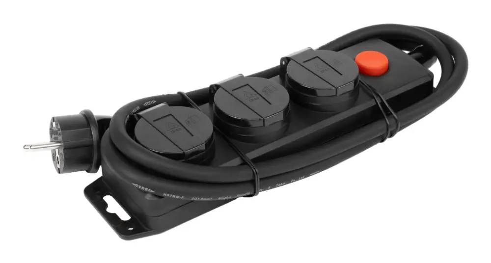 Stroxx Steckdosenleiste, 3-fach 1,5m mit Schalter IP44 Neu
