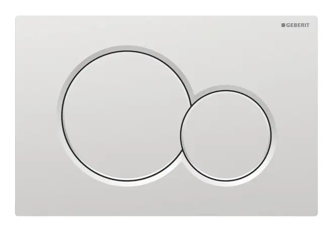 Geberit Sigma01 Betätigungsplatte für 2-Mengen-Spülung Tastenform rund - Chrom matt Neue Kollektion