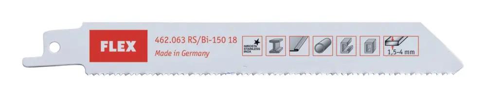Direktkauf Flex Säbelsägeblätter für Metall und Blech 18 Zähne pro Zoll 150 mm
