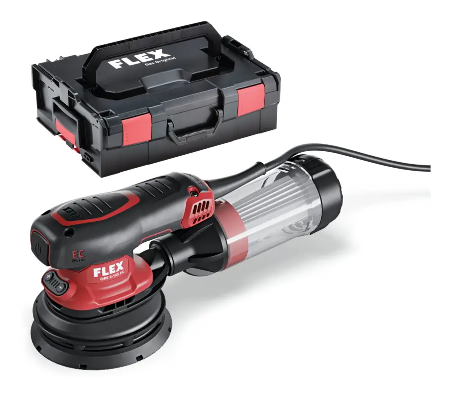 Jetzt Kaufen Flex ORE 2-125 EC Set Kompakter Exzenterschleifer mit Drehzahlregelung Dm. 125 mm in L-BOXX®