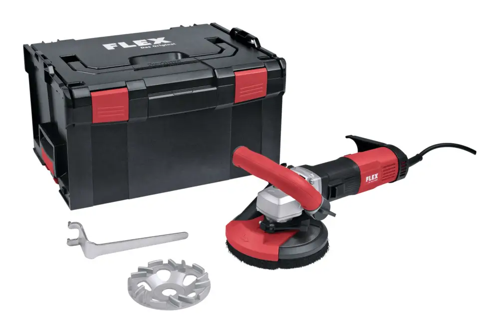 Flex Kompakter Sanierungsschleifer für randnahes, staubfreies Schleifen Kit Thermo-Jet 125 mm in L-BOXX® Echt