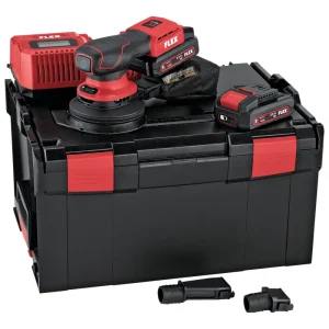 Beliebt Flex ORE 2-125 18-EC/2.5 Set Akku-Exzenterschleifer mit Drehzahlregelung 18 V 2 x 2,5 Ah Li-Ion in L-BOXX®