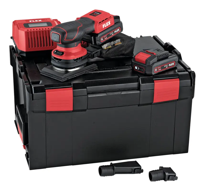 Flex OSE 2-80 18-EC/2.5 Set Akku-Schwingschleifer mit Drehzahlregelung 18 V 2 x 2,5 Ah Li-Ion in L-BOXX® Wochenendangebot