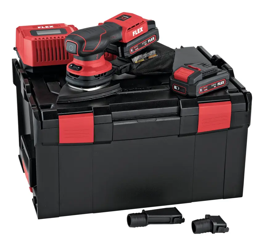 Flex ODE 2-100 18-EC/2.5 Set Akku-Deltaschleifer mit Drehzahlregelung 18 V 2 x 2,5 Ah Li-Ion in L-BOXX® Must-Have