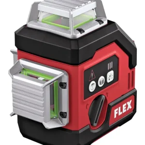 Flex ALC3/360-G/R 12 360° Kreuzlinien-Laser mit Empfängermodus 12 V ohne Akku in L-BOXX® Markenware