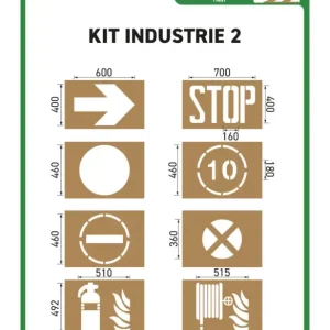 Super-Preis A.M.P.E.R.E. Spritz-Schablonen KIT Industrie 02, 8-teilig