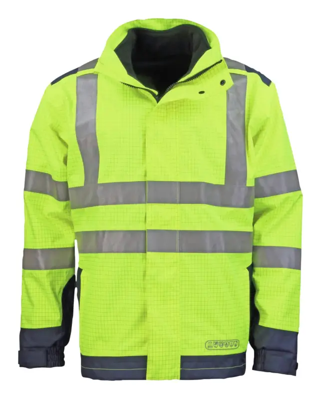 Geprüft Asatex Multinorm-Parka 3850G gelb/blau, Reflex, Größe L Größe L