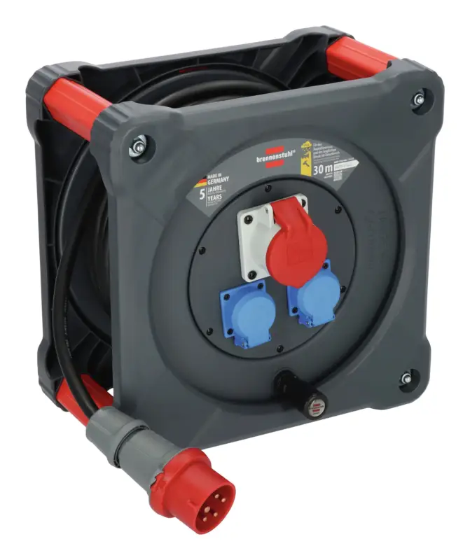 Brennenstuhl Kabeltrommel Kunststoff H07RN-F5G2,5 30m CEE 1xCEE + 2xSchuko Schneller Versand