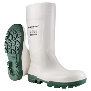 Ausverkauf Dunlop Sicherheitsstiefel Work-It Safety White PVC, SR LO LG S4 Größe 42 (Verpackungseinheit 1 Paar)