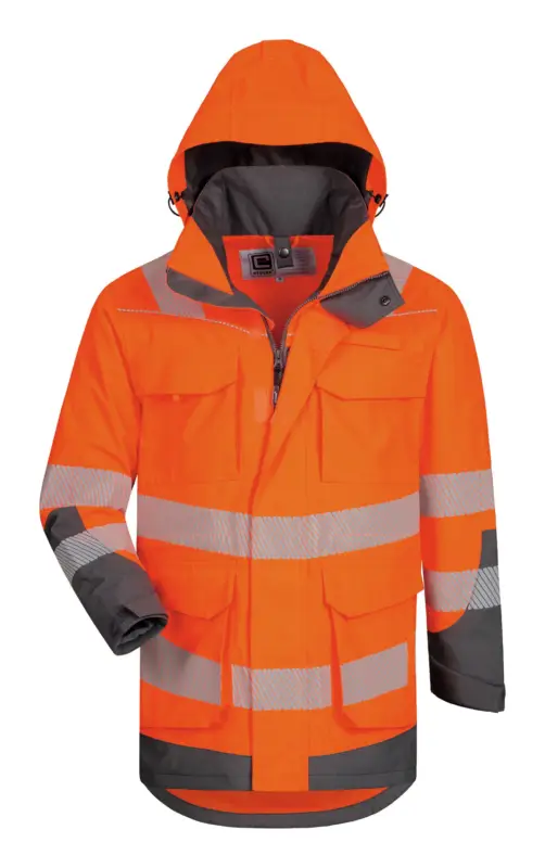 Elysee Warnschutzparka Herwin orange/grau Größe M Wochenendangebot