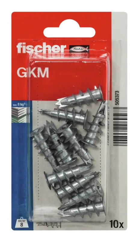 Geprüft Fischer Gipskartondübel Metall GKM K (10) (Verpackungseinheit 5 Stück)