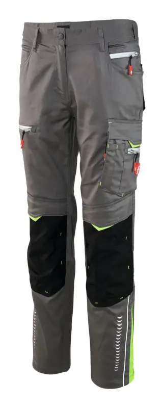 Super-Preis Fortis Damen-Bundhose Flex grau/schwarz/lime Größe 50