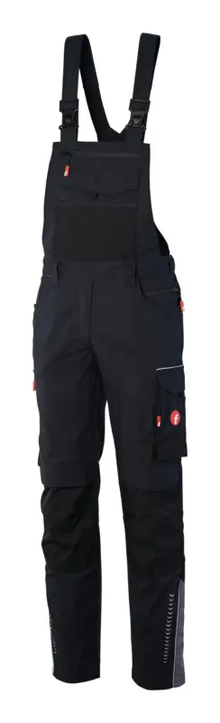 Fortis Damen-Latzhose Performance schwarz/grau Größe 50 Top-Angebot