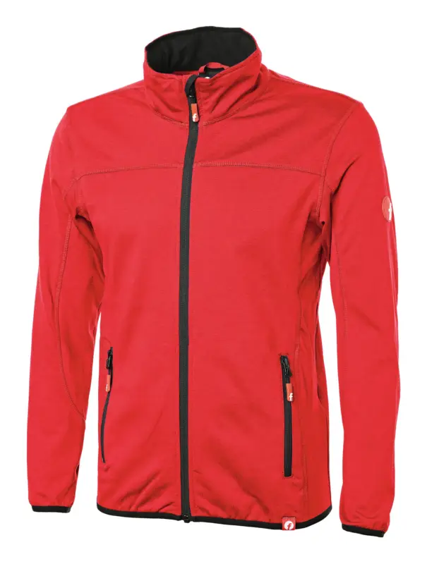 Neue Kollektion Fortis Elements Tech-Fleecejacke rot/schwarz meliert Größe S