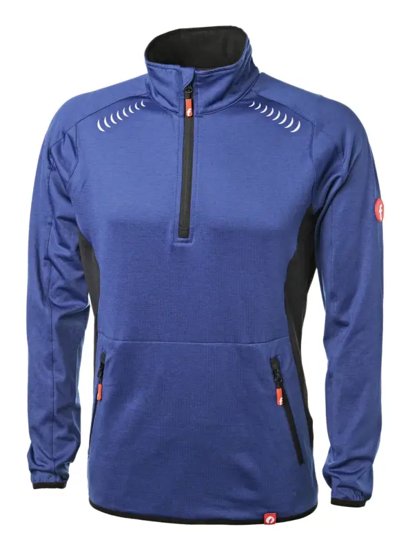 Fortis Elements Tech-Fleecepullover kornblau/schwarz meliert Größe 4XL Preiswert