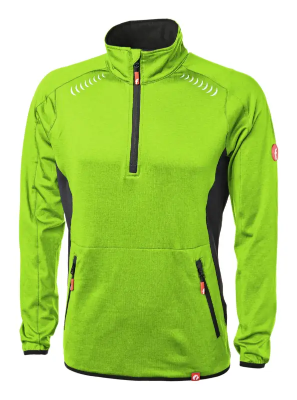 Fortis Elements Tech-Fleecepullover lime/schwarz meliert Größe L Markenware