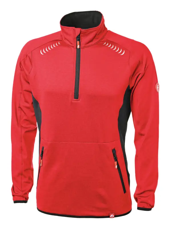 Fortis Elements Tech-Fleecepullover rot/schwarz meliert Größe XS Markenprodukt