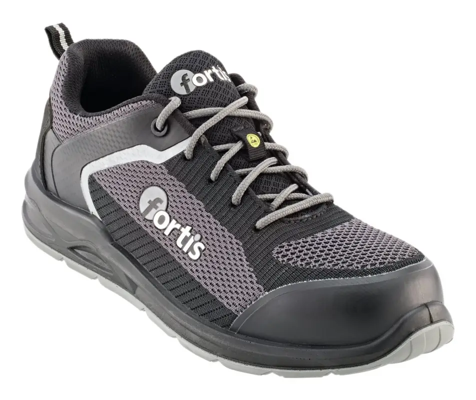 Billig Fortis Halbschuh Markus, grau, S1PL, SR ESD, Größe 43 (Verpackungseinheit 1 Paar)