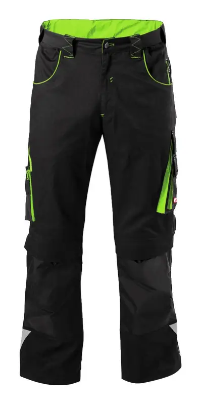 Fortis Herren-Bundhose twenty-four, schwarz/limegreen, Größe 34 Geprüft