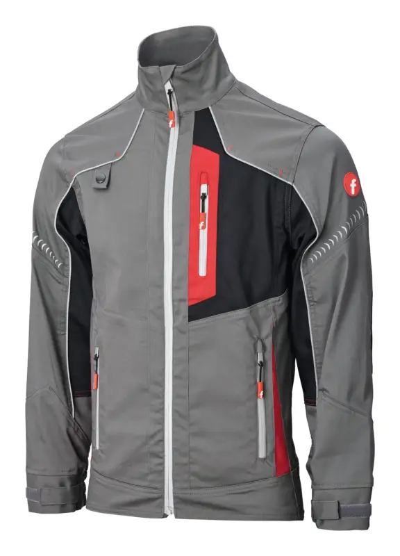 Fortis Jacke Flex grau/schwarz/rot Größe L Top-Angebot