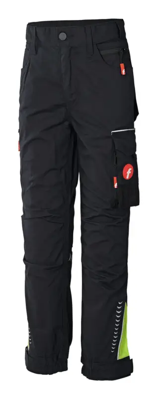 Abverkauf Fortis Kids-Cargohose Performance schwarz/lime Größe 146-152