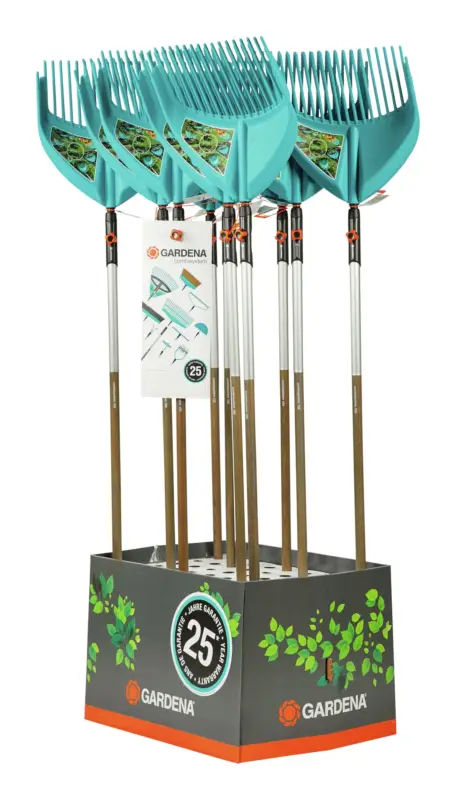 Gardena Schaufel-Rechen+Stiel Aktion-Displaycombisystem Sonderangebot