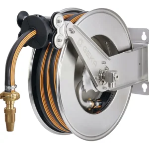 Sonderangebot Geka plus automatischer Schlauchaufroller EA15GSK Edelstahl, inkl. 11m EPDM-Schlauch 3/4" & Arm.