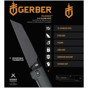 Gerber Klappmesser Pledge - Grey (Verpackungseinheit 3 Stück) Heißes Angebot