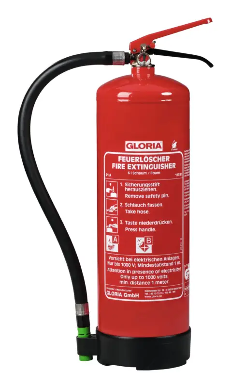 Knallerangebot Gloria Schaumfeuerlöscher 6 Liter SDE 6 flourfrei Brandklasse A & B