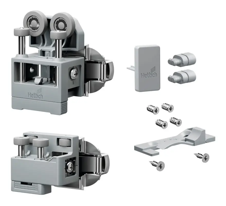 Hettich WingLine L, Beschlagset mittel, mit SA, rechts, grau Ausverkauf