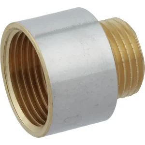 Billig Kirchhoff Messing-Reduzier-Hahnverläng. Chrom, 1/2" IG x 3/8" AG