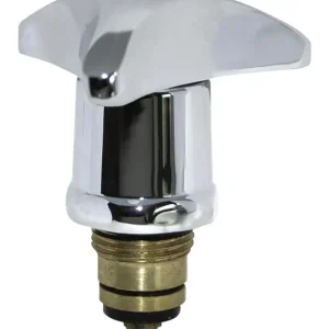 Schnäppchen Kirchhoff Metall-Trecorngriff, Chrom, 1/2", mit Oberteil, Markierung rot