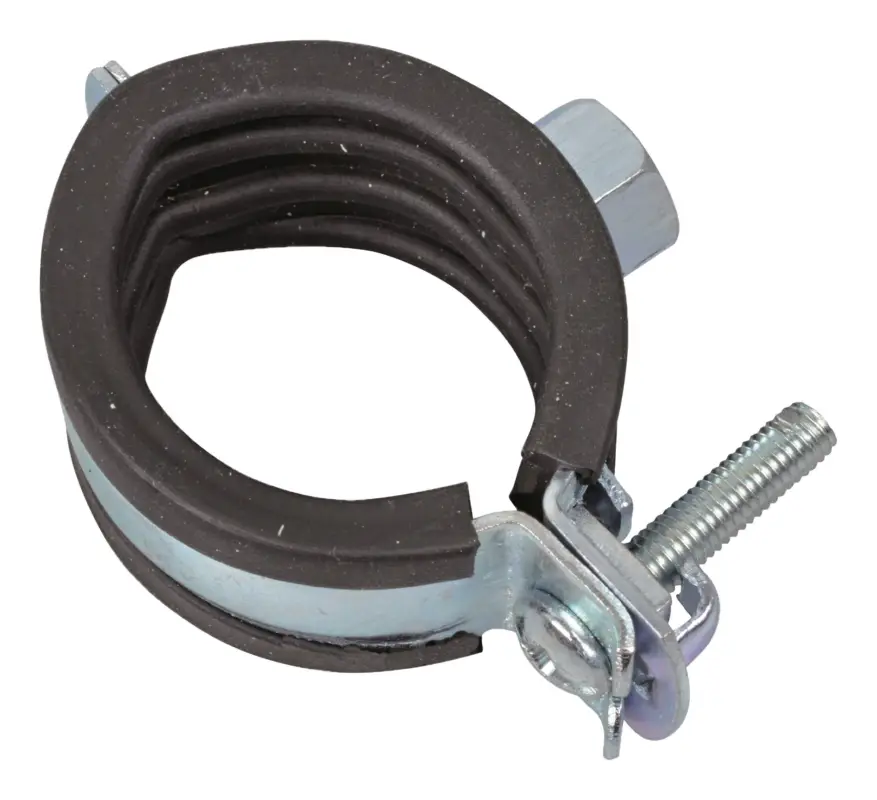 Kirchhoff Rohrschelle, 26 - 28 mm, schallgedämmt, für 3/4", mit M8 Gewindemuffe Echt